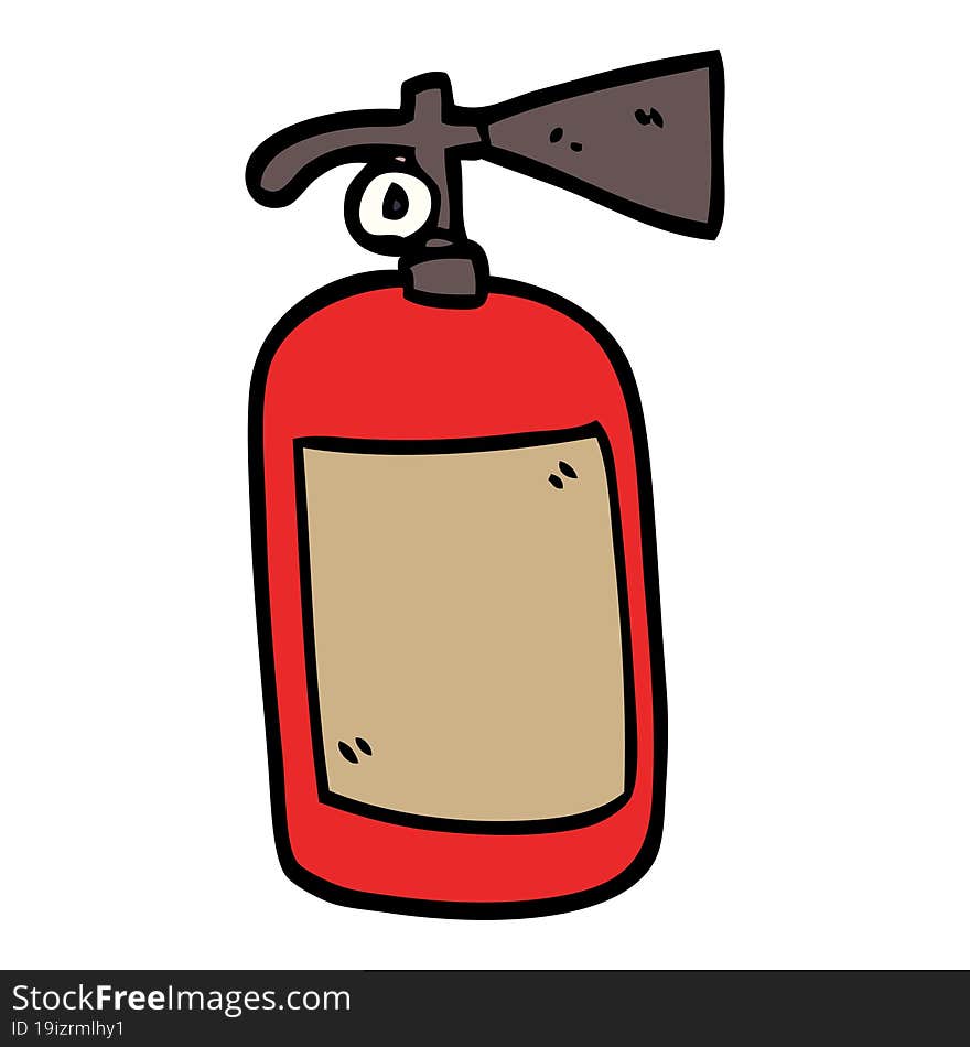 Cartoon Doodle Fire Extinguisher