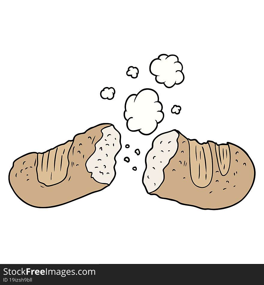 freshly baked bread cartoon. freshly baked bread cartoon