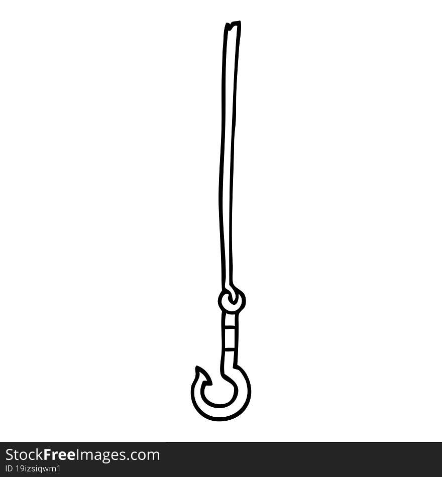 line drawing cartoon hook