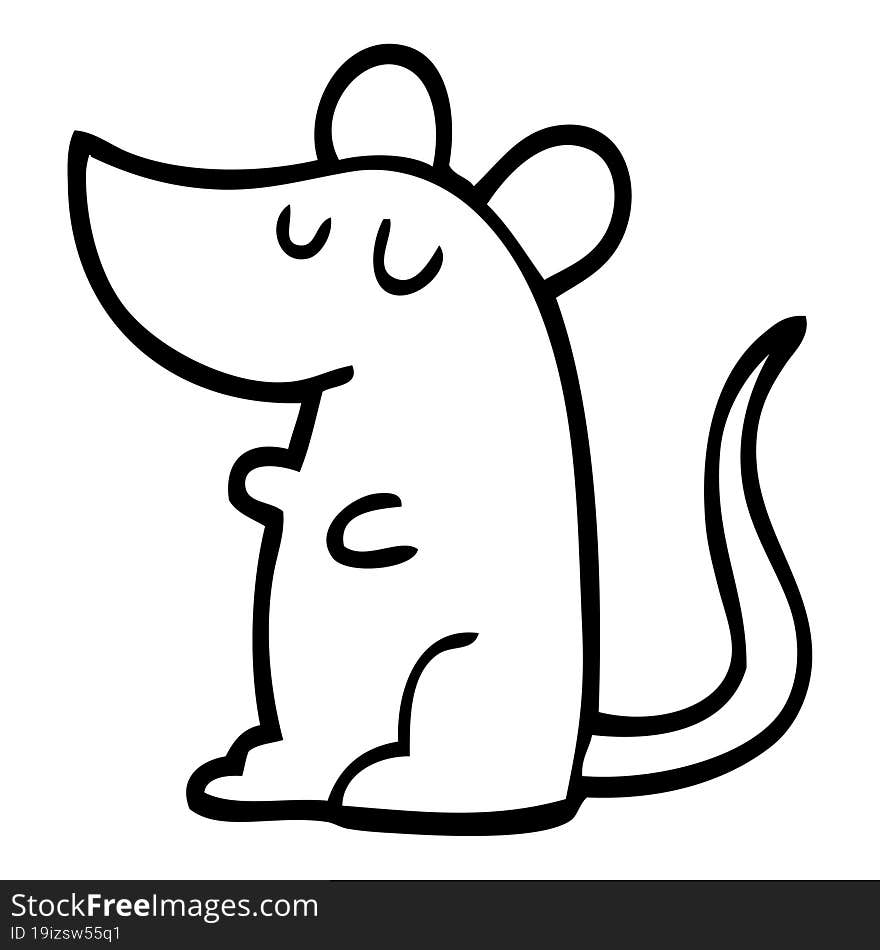 black and white cartoon mouse