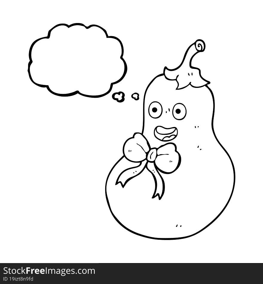 thought bubble cartoon eggplant