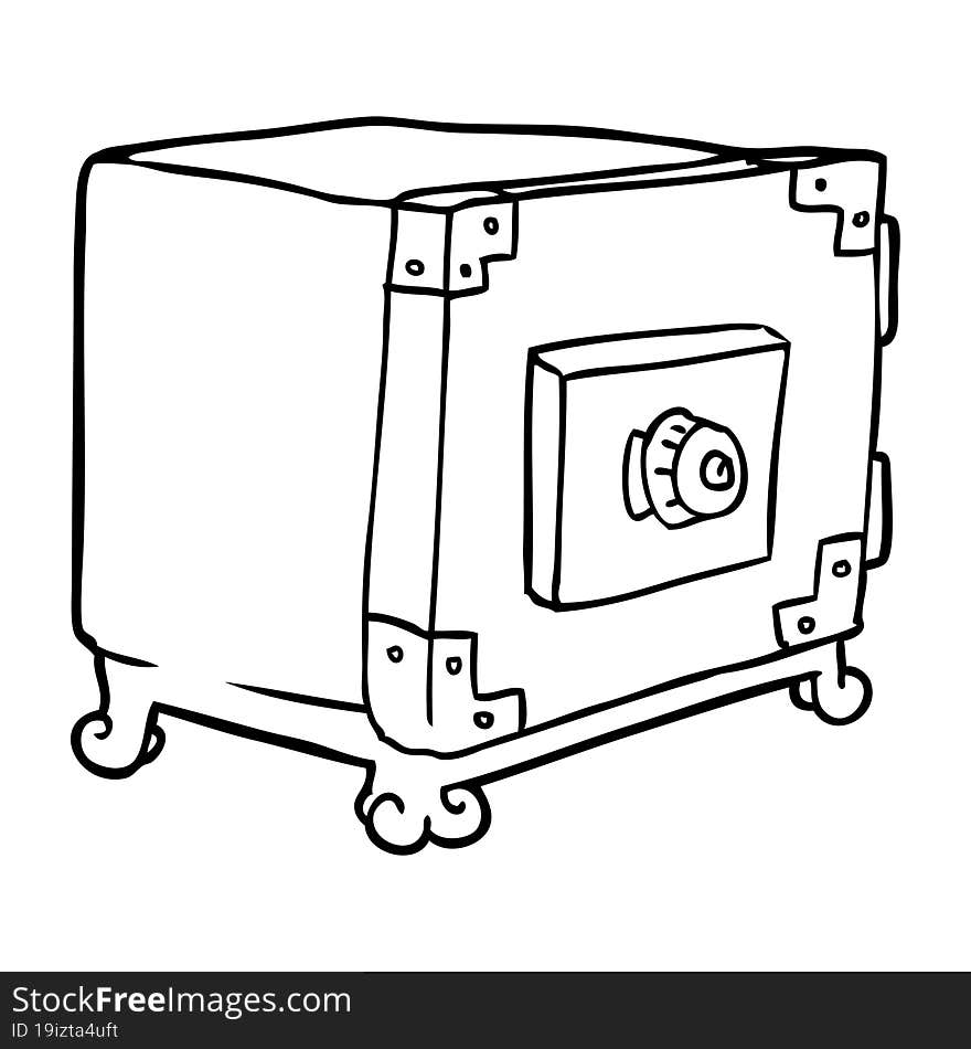 cartoon traditional safe. cartoon traditional safe