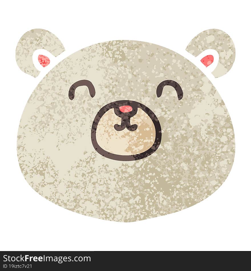 quirky retro illustration style cartoon polar bear