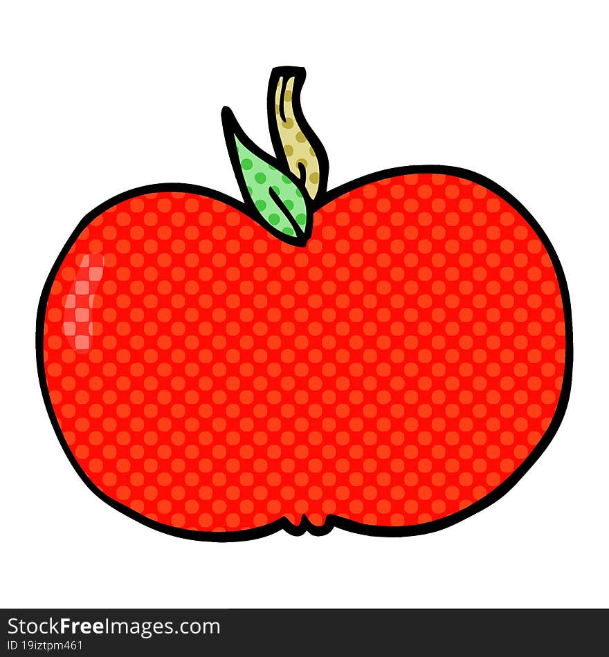 Cartoon Doodle Juicy Apple