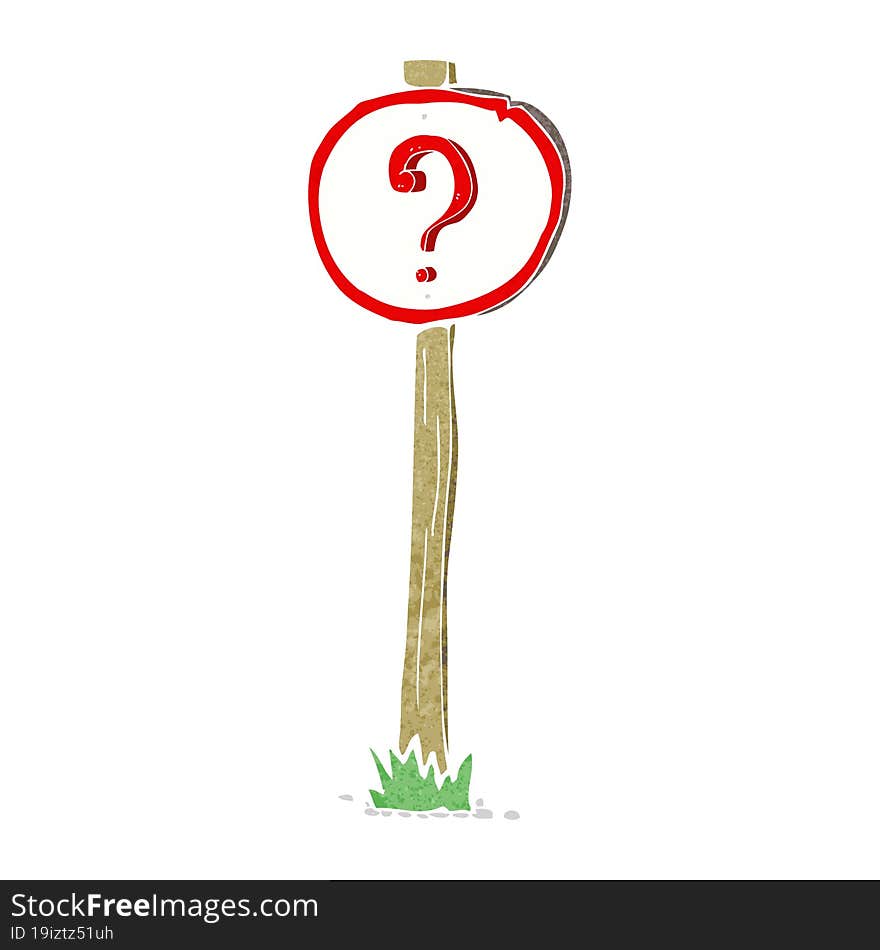 Cartoon Question Mark Sign