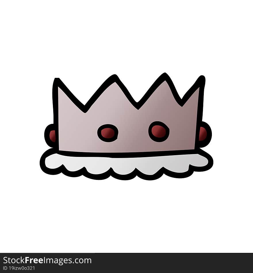 Cartoon Doodle Silver Crown