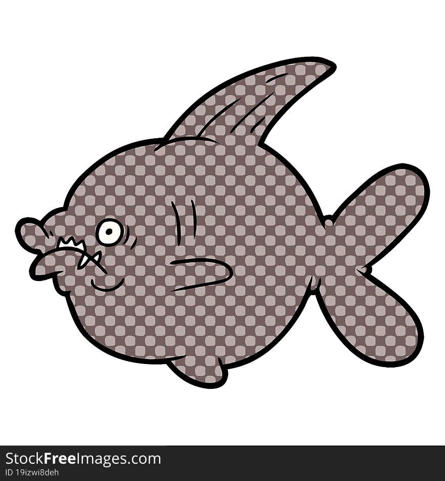 cartoon ugly fish. cartoon ugly fish