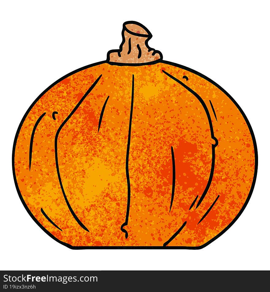 textured cartoon doodle of a pumpkin