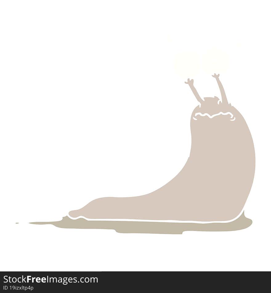 flat color style cartoon slug