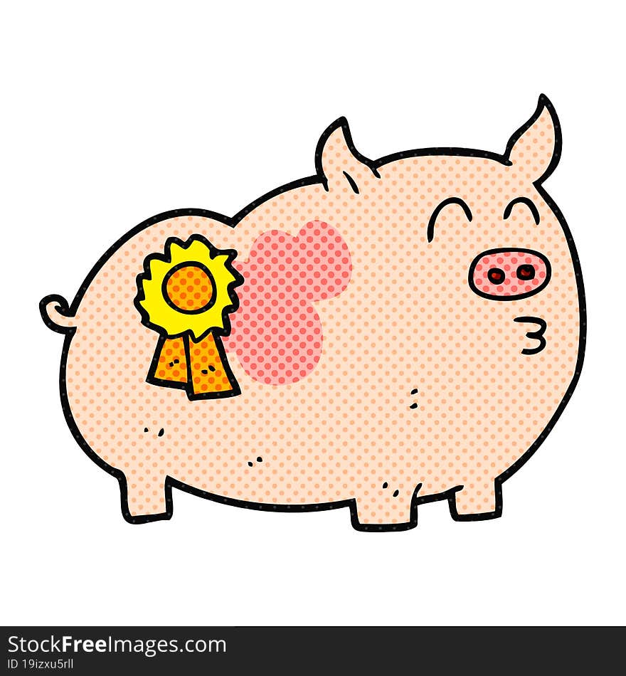 Cartoon Prize Winning Pig