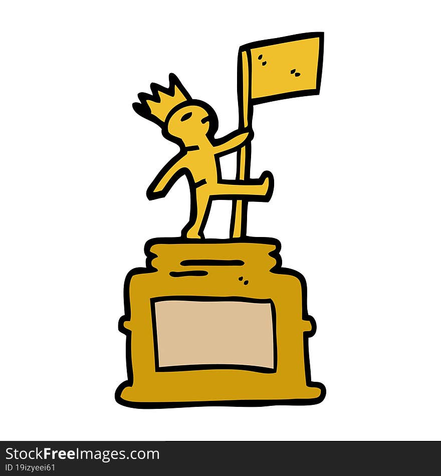 cartoon doodle monument statue