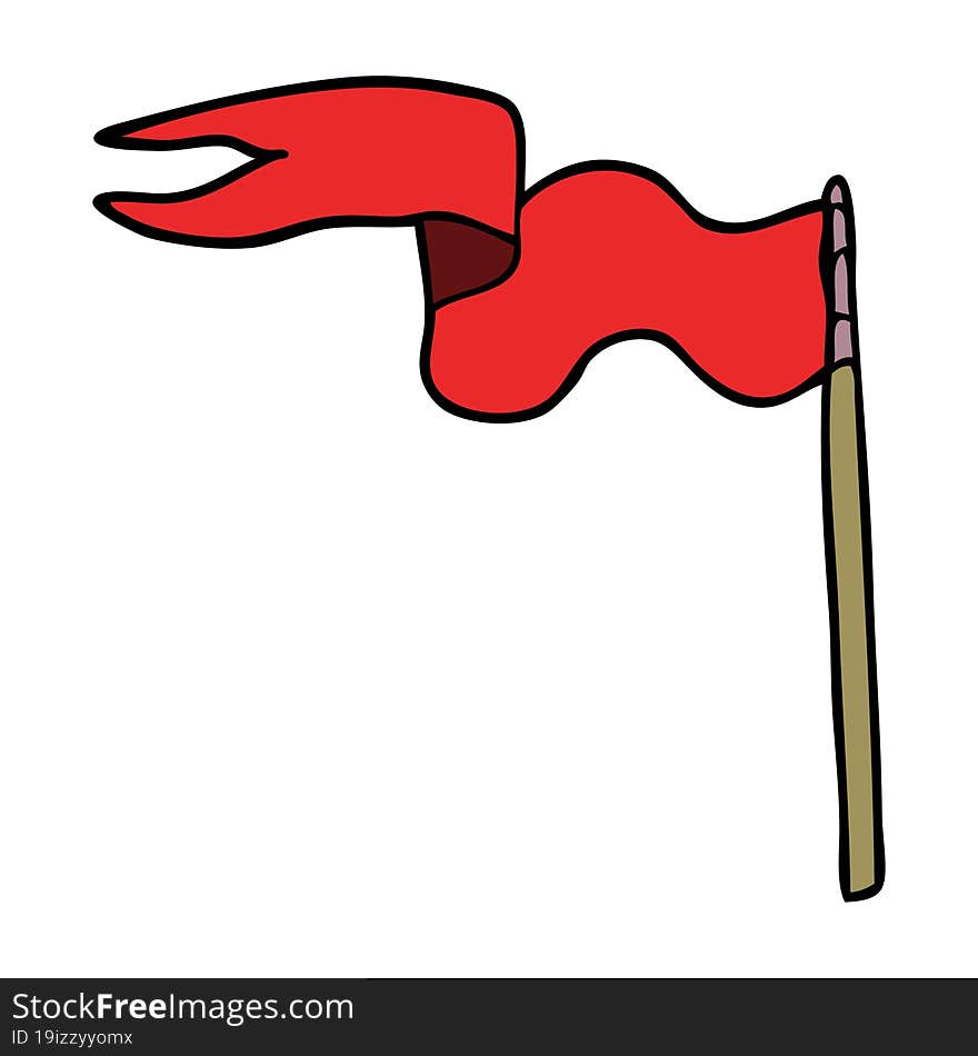 cartoon doodle flag