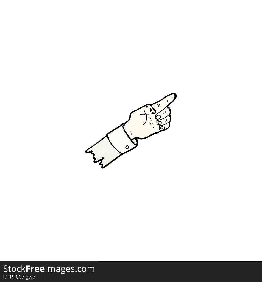 pointing hand cartoon