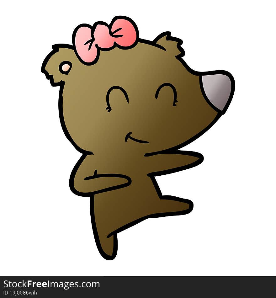 female bear cartoon. female bear cartoon