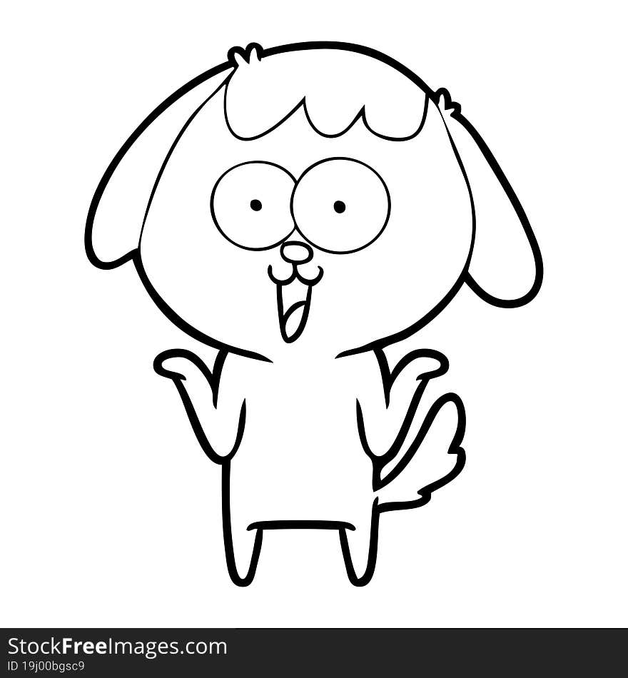 cute cartoon dog. cute cartoon dog