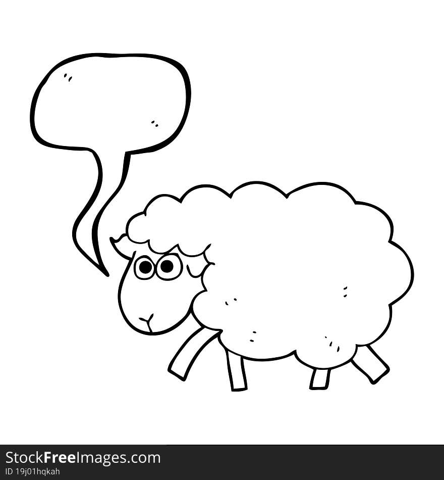 speech bubble cartoon sheep