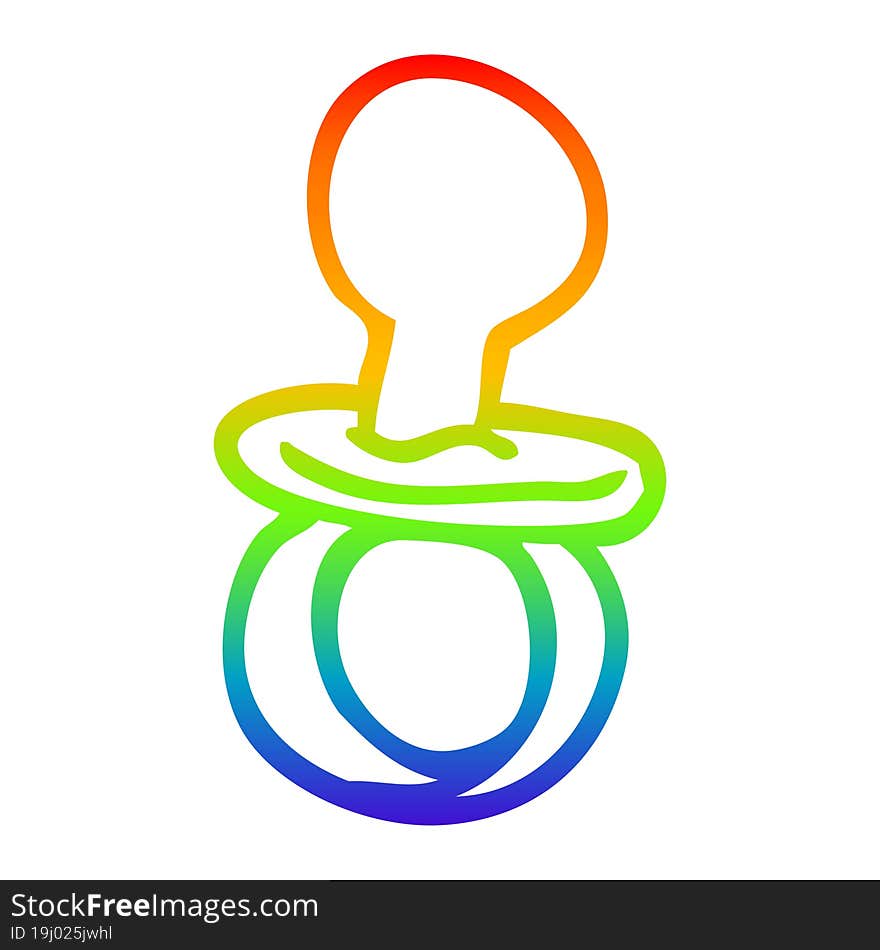 rainbow gradient line drawing cartoon dummy