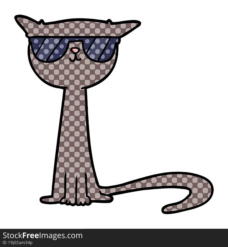 cartoon cool cat. cartoon cool cat