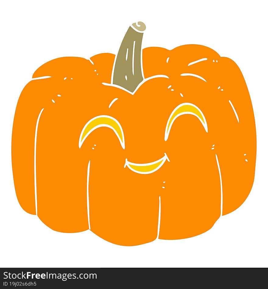 flat color illustration of halloween pumpkin. flat color illustration of halloween pumpkin