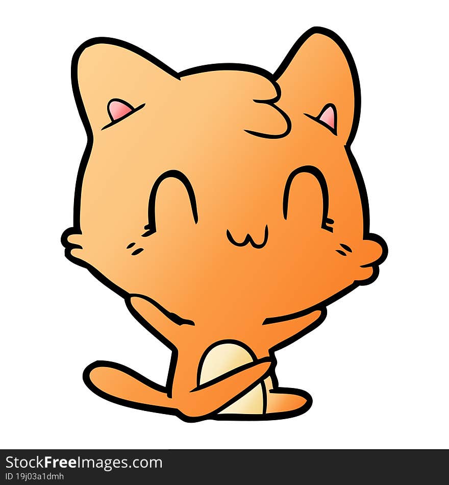 cartoon happy cat. cartoon happy cat