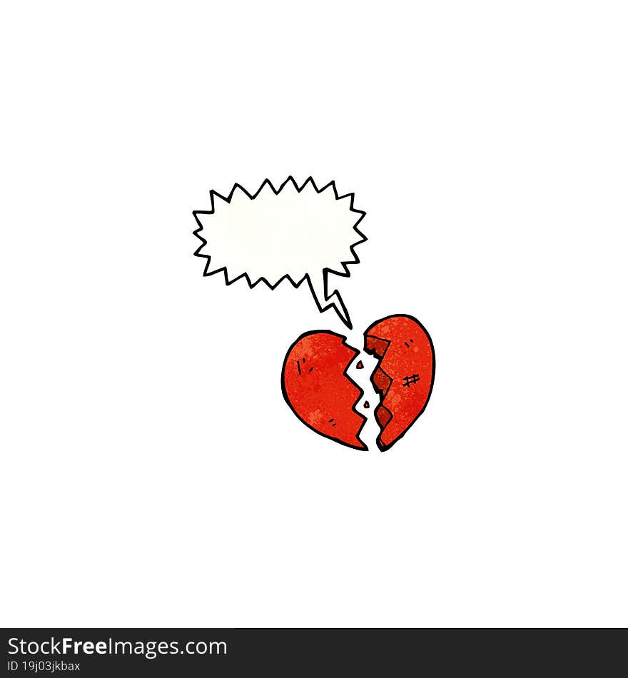 breaking heart cartoon