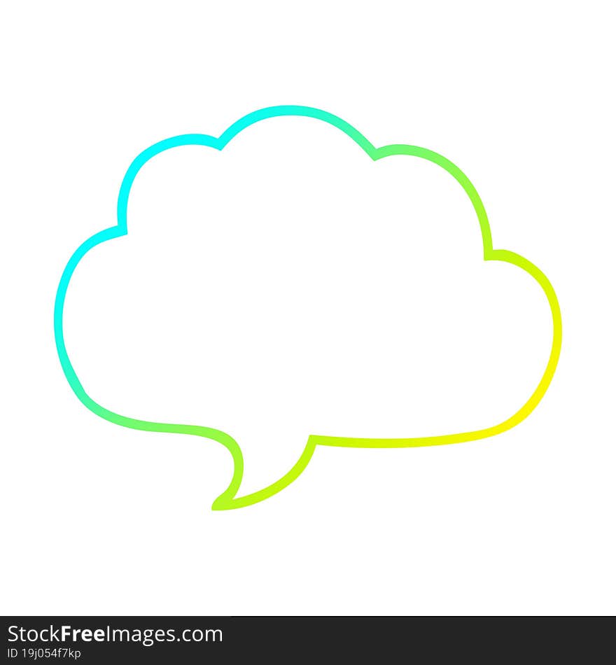 cold gradient line drawing cartoon grey speech bubble