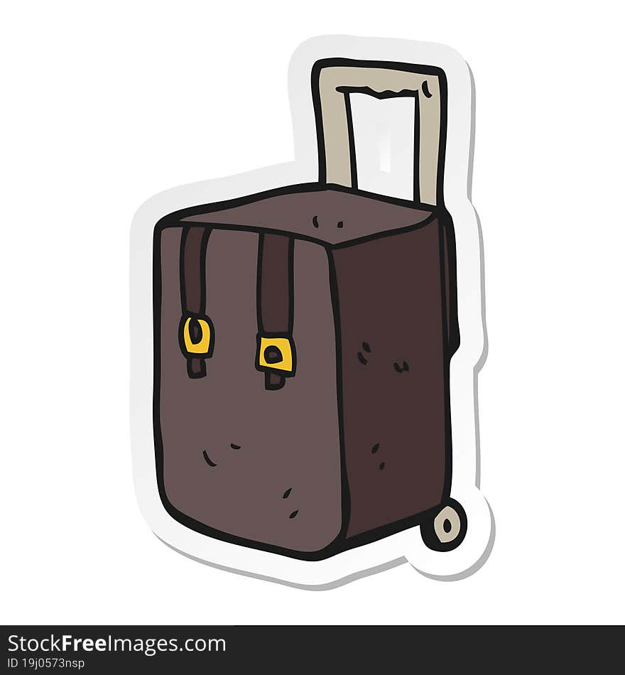 sticker of a cartoon luggage