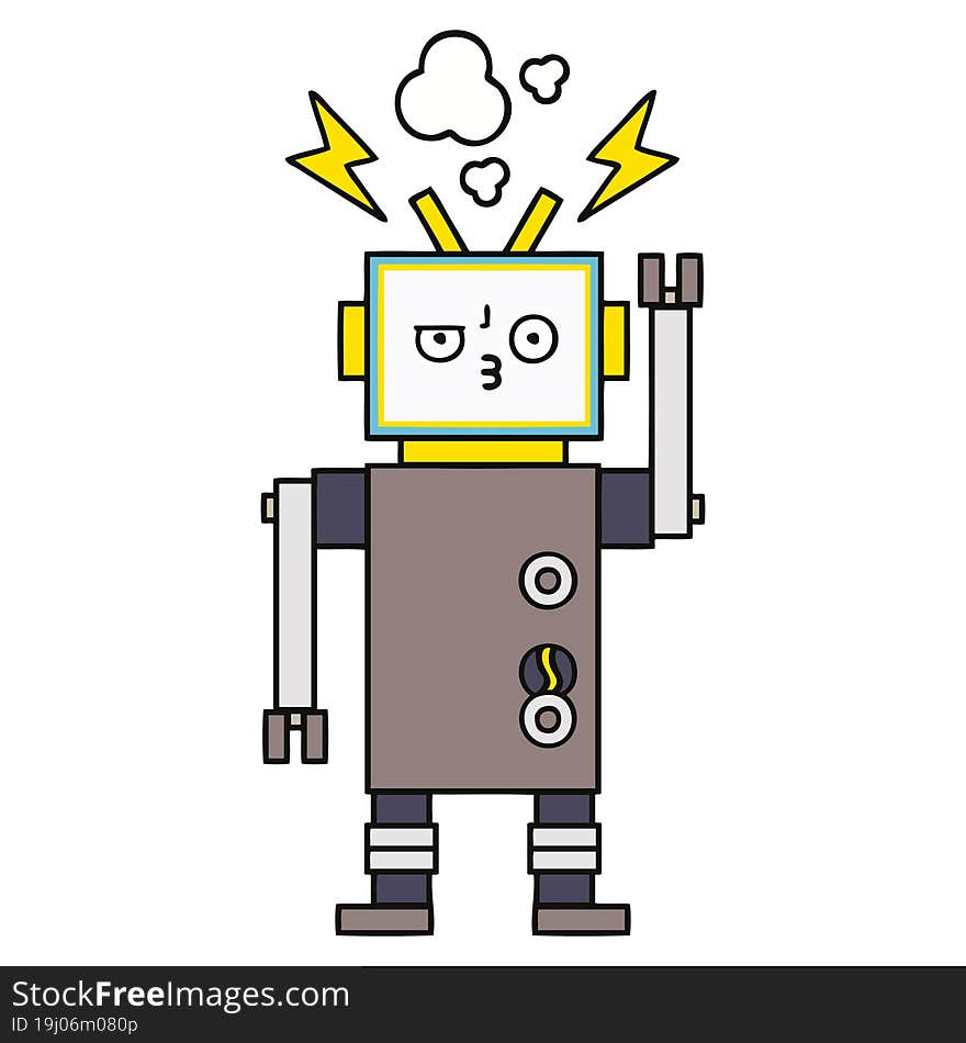 cute cartoon of a robot. cute cartoon of a robot