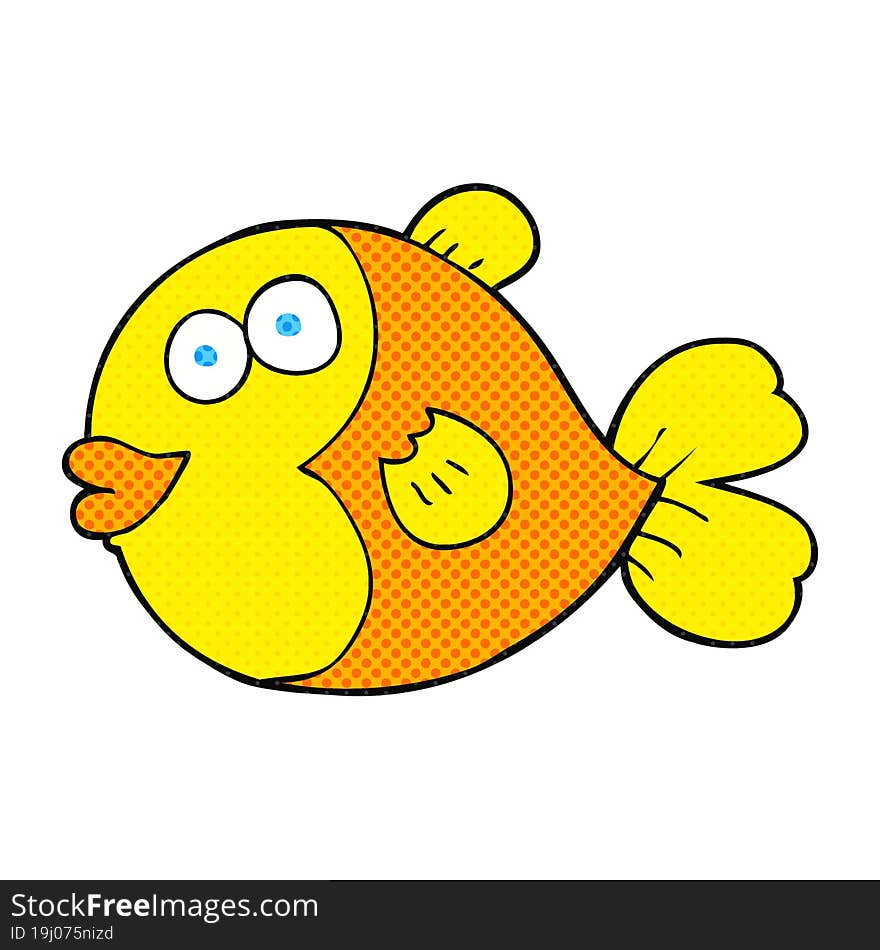 freehand drawn cartoon fish