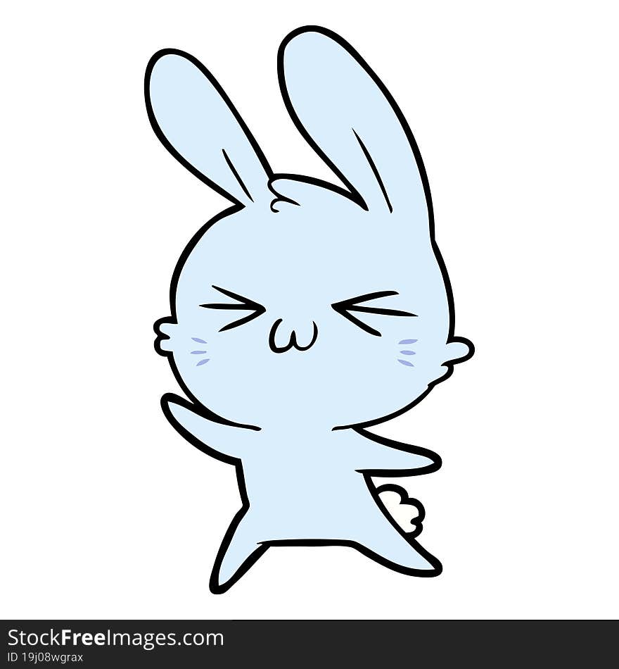 cute cartoon rabbit. cute cartoon rabbit