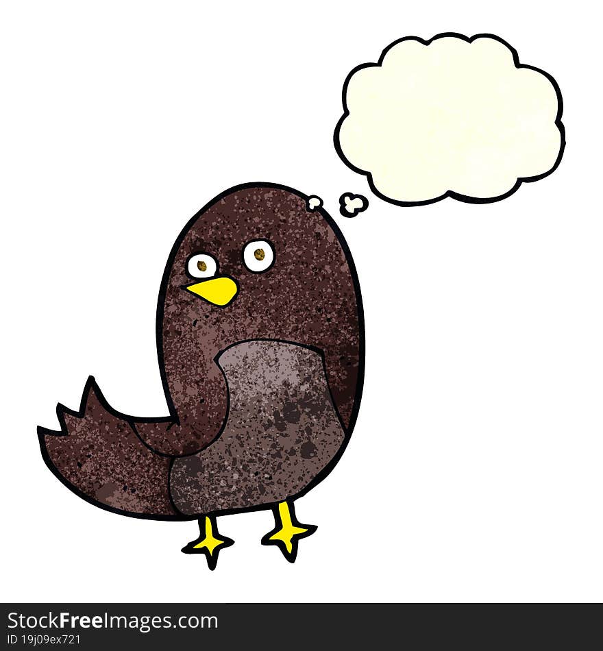 Cartoon Bird With Thought Bubble