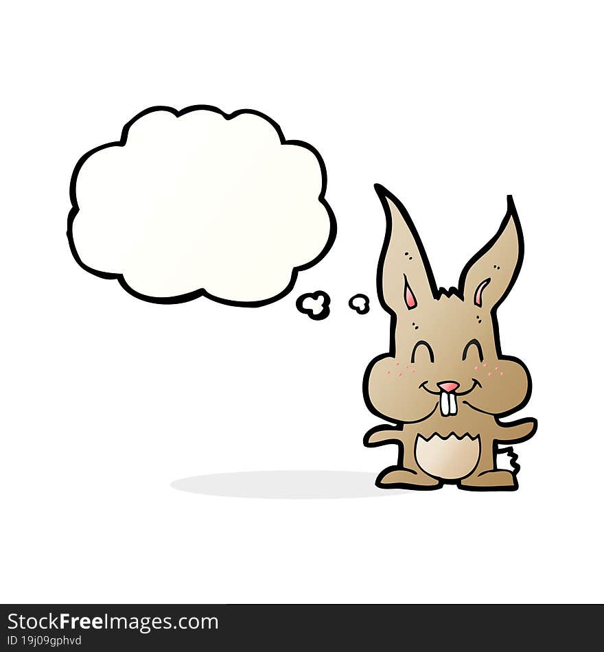 Cartoon Rabbit With Thought Bubble