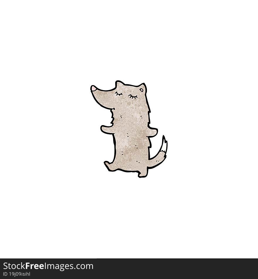 cartoon little wolf