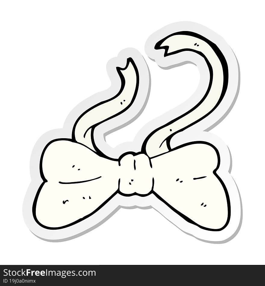 Sticker Of A Cartoon Bow Tie