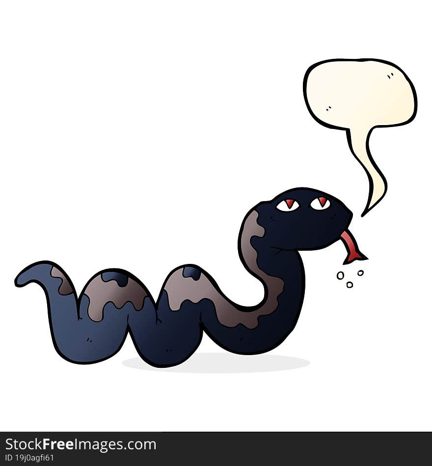 cartoon snake with speech bubble