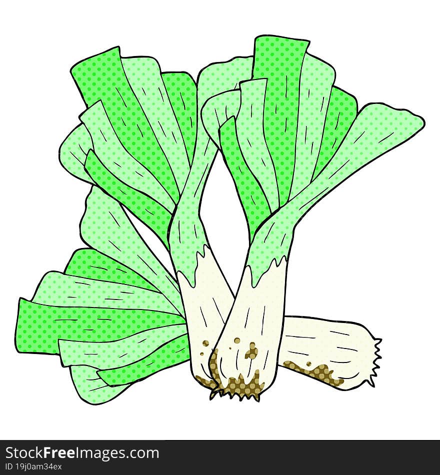 comic book style cartoon leeks