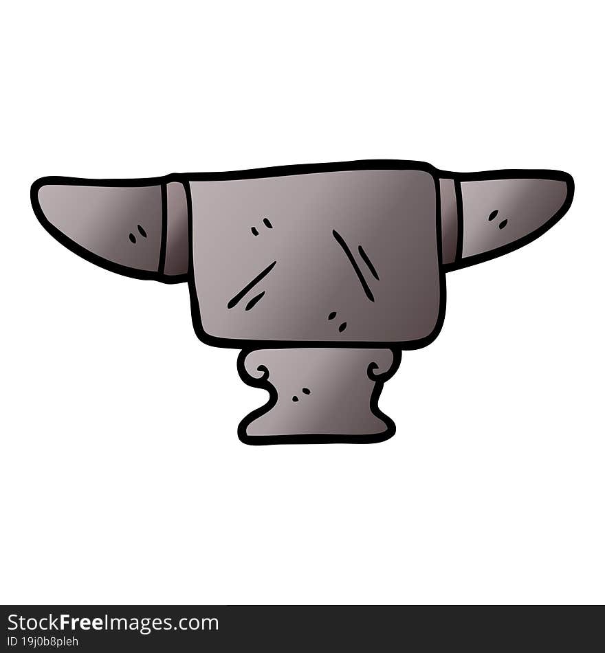 cartoon doodle heavy old anvil