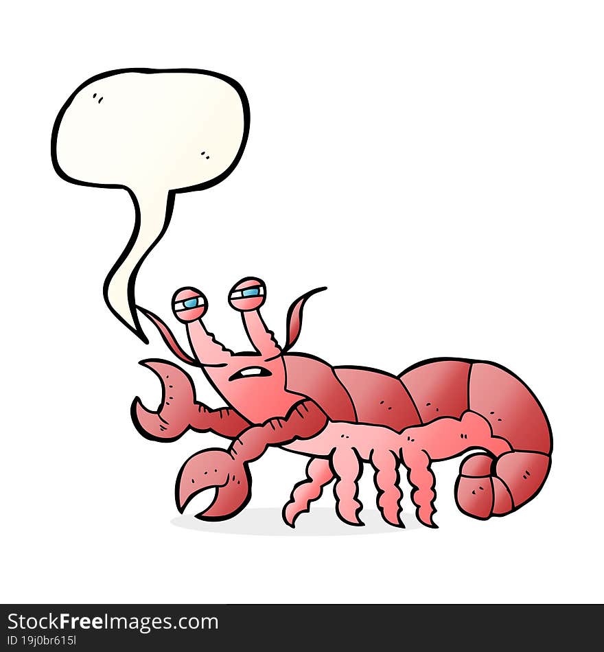 speech bubble cartoon lobster