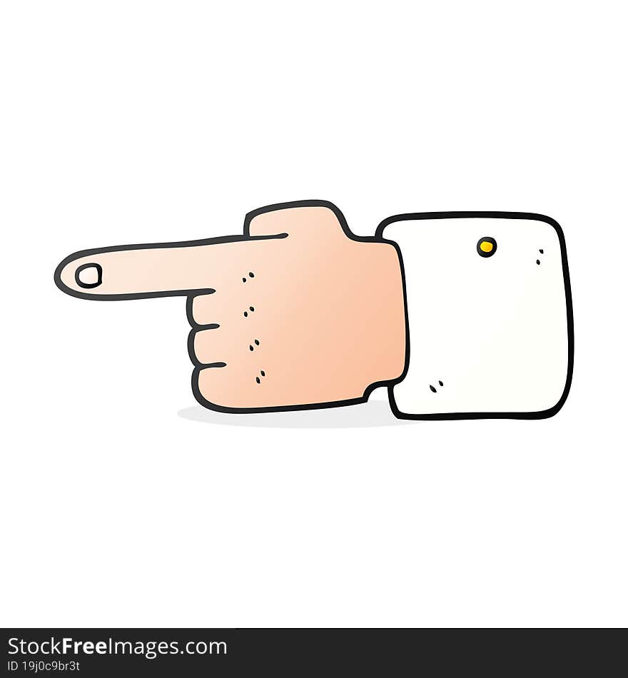 cartoon pointing hand