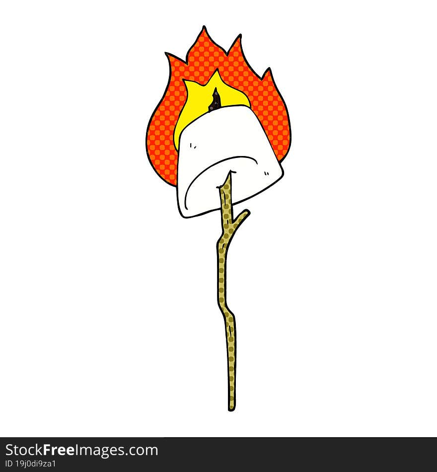 Cartoon Toasted Marshmallow