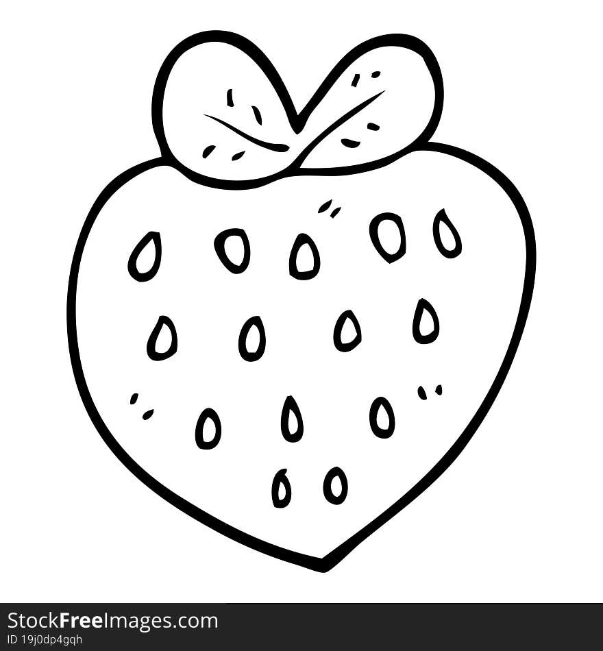 Line Drawing Cartoon Strawberry Fr