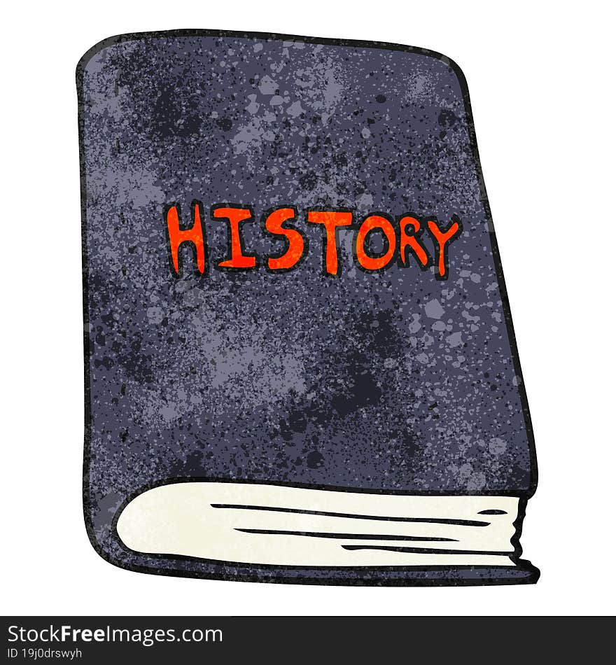 textured cartoon history book