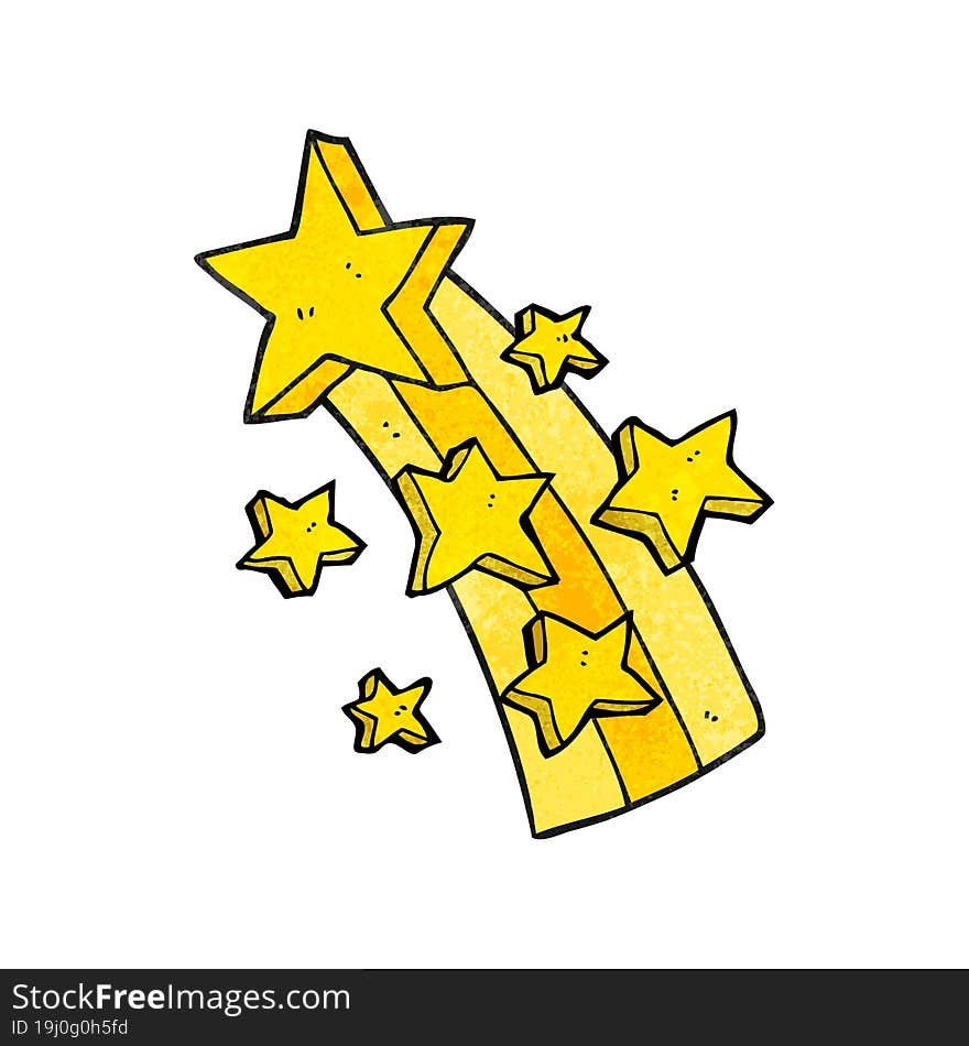 Textured Cartoon Shooting Star