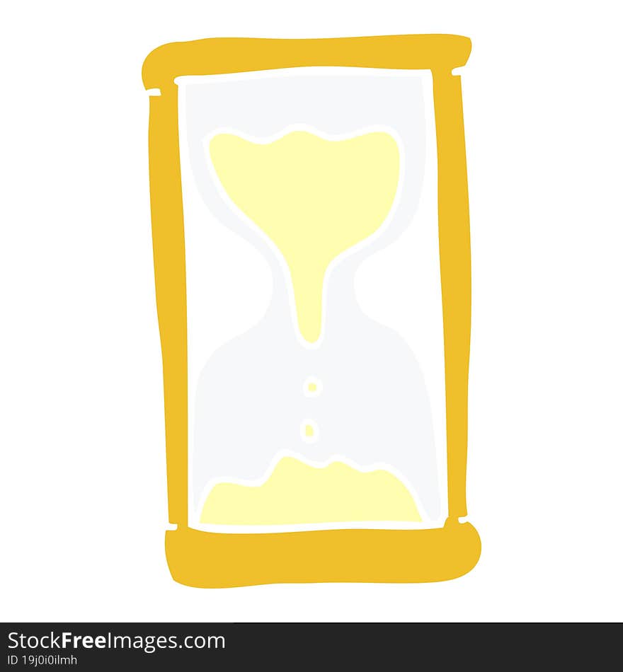 cartoon doodle hourglass