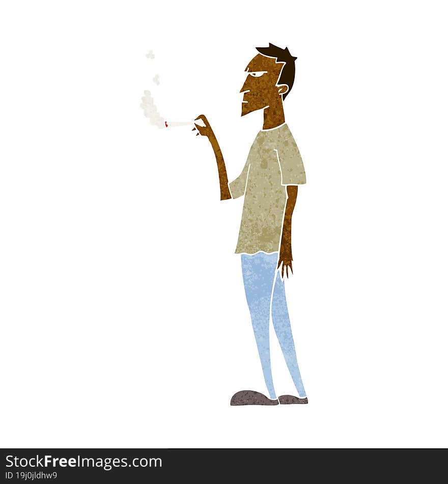 cartoon annoyed smoker