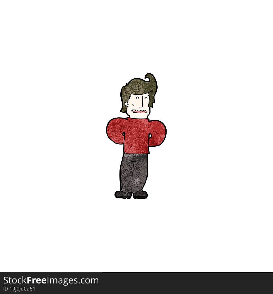 cartoon confident man