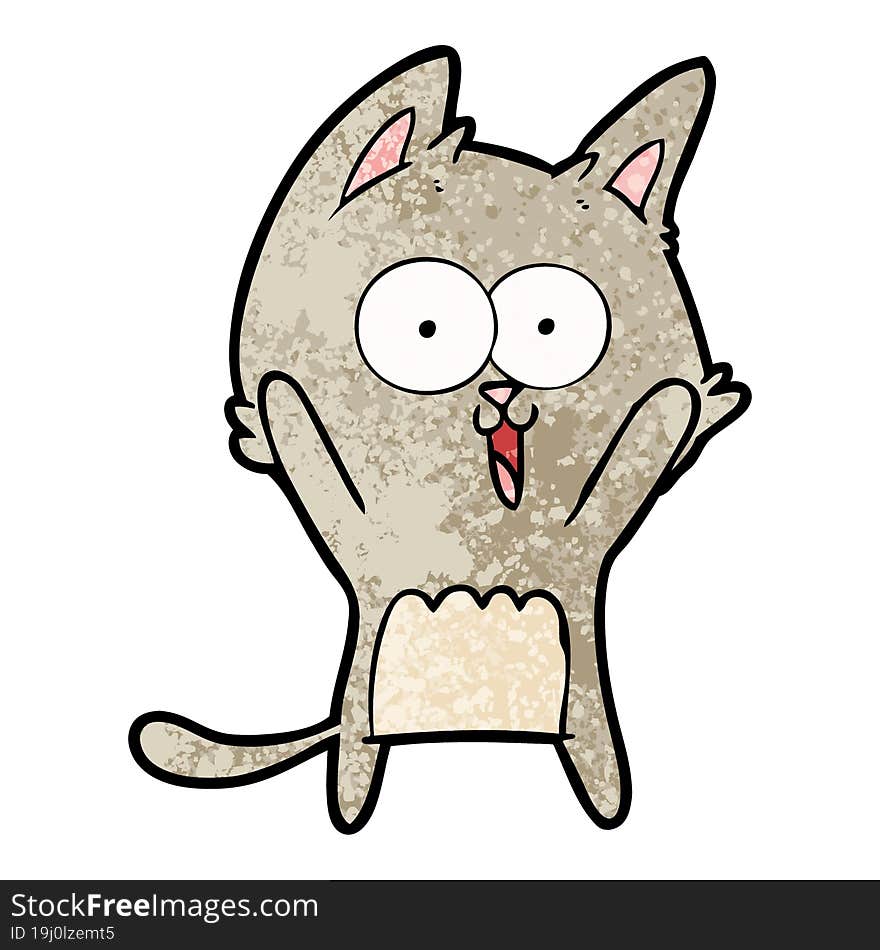 funny cartoon cat. funny cartoon cat