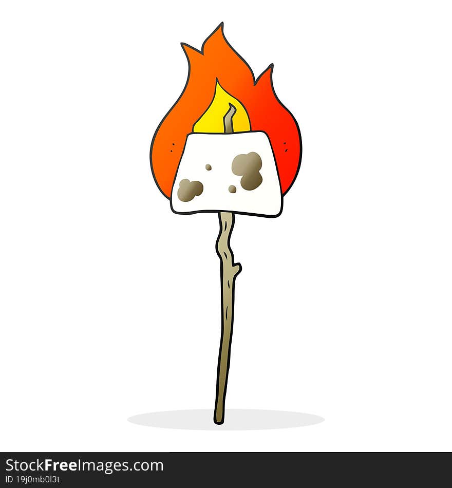 Cartoon Marshmallow On Stick