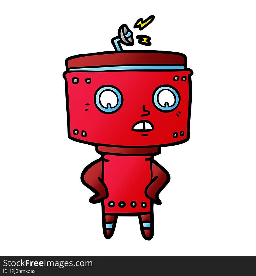 cartoon robot. cartoon robot