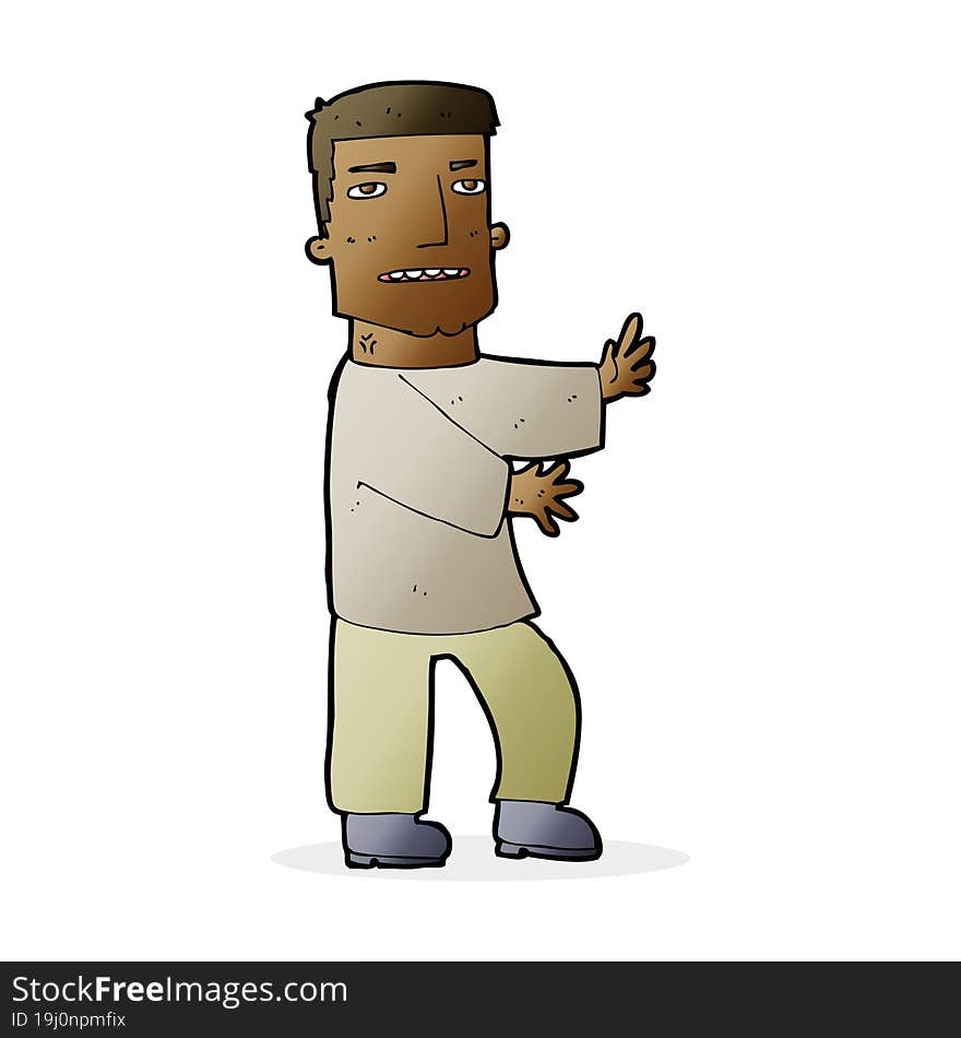 Cartoon Man Gesturing